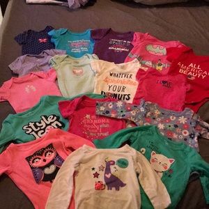 0-3 month baby girl clothing bundle